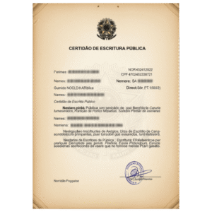 Certidão de Escritura Pública