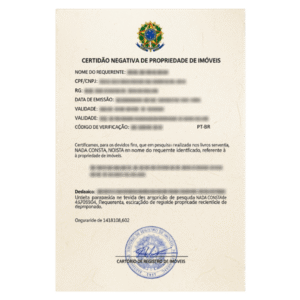 certidão negativa de propriedade
