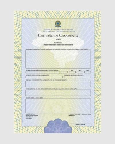 Certidão de Casamento